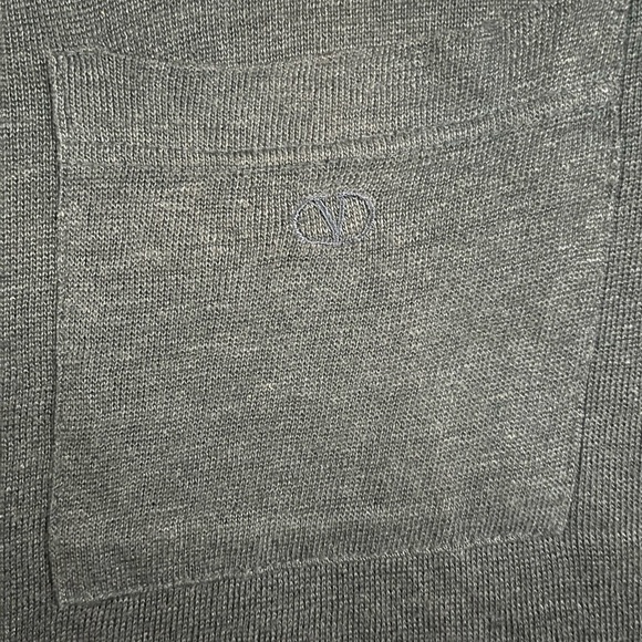 Vtg Valentino studio linen polo shirt navy extra large - Picture 4 of 8